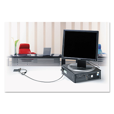 Kensington Desk Mount Cable Anchor, Gray/White (KMW64613)