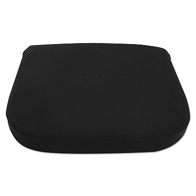 Alera Cooling Gel Memory Foam Seat Cushion, Fabric Cover with Non-Slip Under-Cushion Surface, 16.5 x 15.75 x 2.75, Black (ALECGC511)