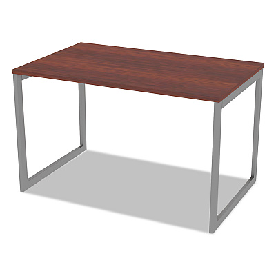 Alera Open Office Desk Series Adjustable O-Leg Desk Base, 47.25 to 70.78w x 29.5d x 28.5h, Silver (ALELSTB30GR)