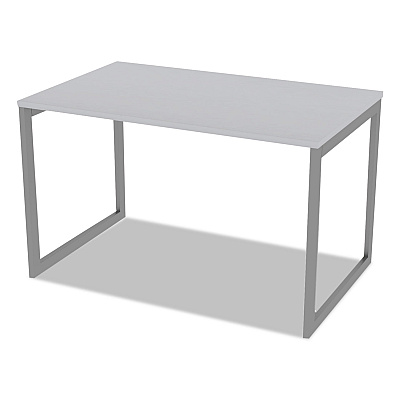 Alera Open Office Desk Series Adjustable O-Leg Desk Base, 47.25 to 70.78w x 29.5d x 28.5h, Silver (ALELSTB30GR)