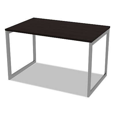 Alera Open Office Desk Series Adjustable O-Leg Desk Base, 47.25 to 70.78w x 29.5d x 28.5h, Silver (ALELSTB30GR)