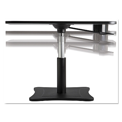 Victor High Rise Height Adjustable Laptop Stand with Storage Cup, 23.75 x 15.25 x 12 to 15.75, Black, 20 lb Weight Capacity (VCTDC240B)