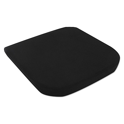 Alera Cooling Gel Memory Foam Seat Cushion, Fabric Cover with Non-Slip Under-Cushion Surface, 16.5 x 15.75 x 2.75, Black (ALECGC511)