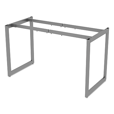 Alera Open Office Desk Series Adjustable O-Leg Desk Base, 47.25 to 70.78w x 23.63d x 28.5h, Silver (ALELSTB24GR)