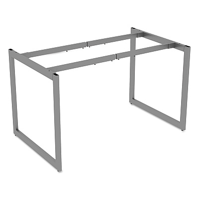 Alera Open Office Desk Series Adjustable O-Leg Desk Base, 47.25 to 70.78w x 29.5d x 28.5h, Silver (ALELSTB30GR)
