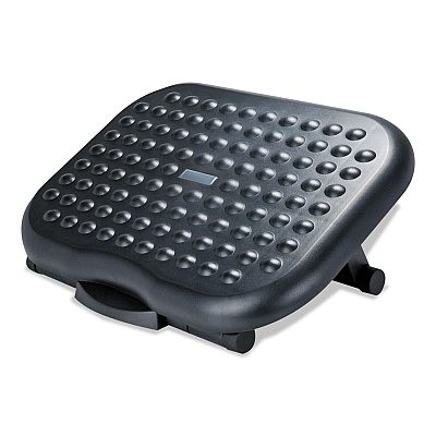Alera Relaxing Adjustable Footrest, 13.75w x 17.75d x 4.5 to 6.75h, Black (ALEFS212)