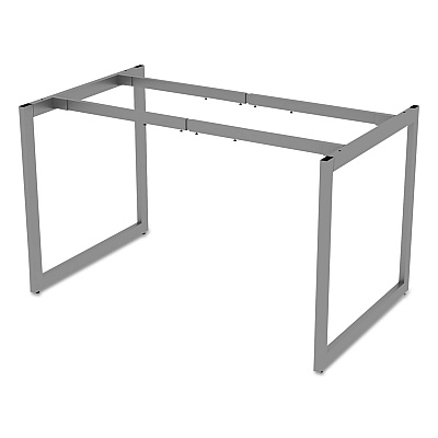 Alera Open Office Desk Series Adjustable O-Leg Desk Base, 47.25 to 70.78w x 29.5d x 28.5h, Silver (ALELSTB30GR)