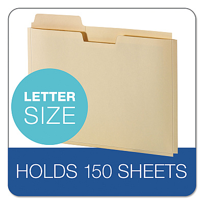 Pendaflex File Folder Pocket, 0.75" Expansion, Letter Size, Manila, 10/Pack (PFXFP153L10)