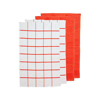 Sc Silvadur Kitchen Towel 15x25 Windowpane Saffron, Pack Of 4 (P-SLV-KT4-WISAF)