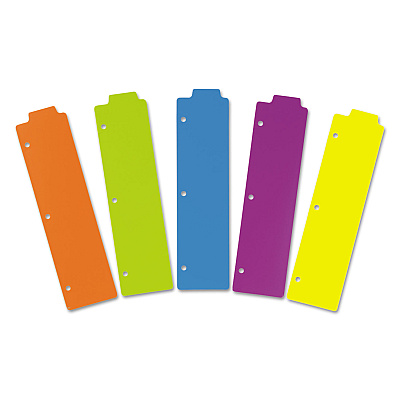 Avery Tabbed Snap-In Bookmark Plastic Dividers, 5-Tab, 11.5 x 3, Assorted, 1 Set (AVE24908)