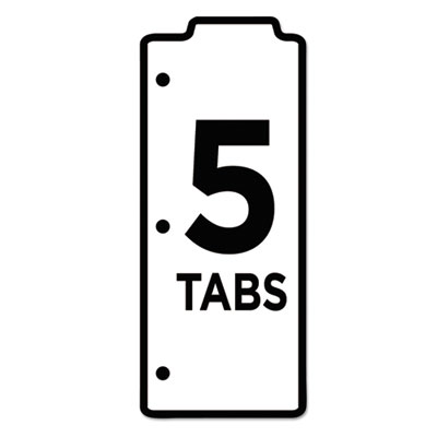 Avery TABBED SNAP-IN BOOKMARK PLASTIC DIVIDERS, 5-TAB, 11.5 X 3, ASSORTED PRINTS, 1 SET (AVE24909)