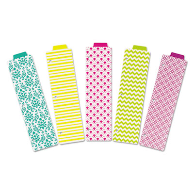 Avery TABBED SNAP-IN BOOKMARK PLASTIC DIVIDERS, 5-TAB, 11.5 X 3, ASSORTED PRINTS, 1 SET (AVE24909)
