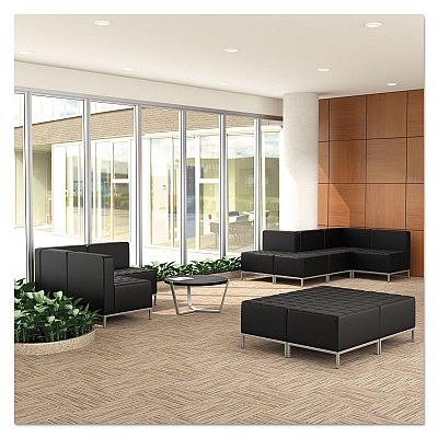Alera QUB Series Armless L Sectional, 26.38w x 26.38d x 30.5h, Black (ALEQB8116)
