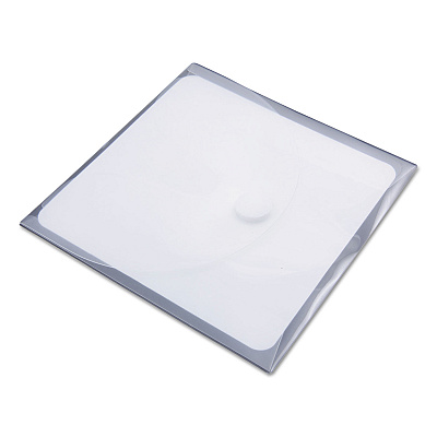 Baumgartens CD Pocket, 1 Disc Capacity, Clear/White, 5/Pack (BAU61801)