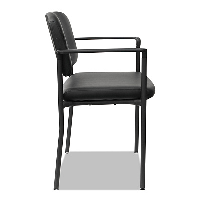 Alera Sorrento Series Ultra-Cushioned Stacking Guest Chair, 25.59" x 24.01" x 33.85", Black, 2/Carton (ALEUT6816)