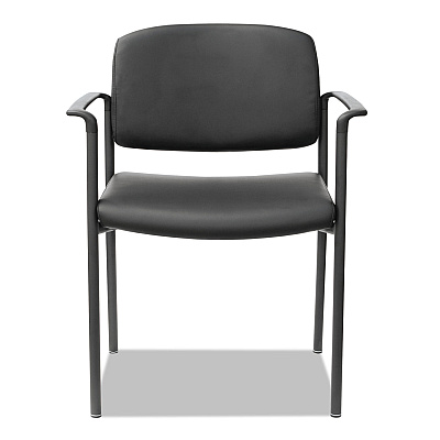 Alera Sorrento Series Ultra-Cushioned Stacking Guest Chair, 25.59" x 24.01" x 33.85", Black, 2/Carton (ALEUT6816)