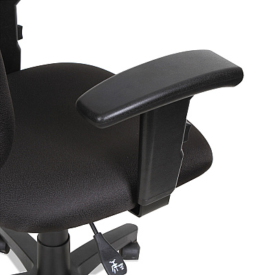 Alera Essentia Series Swivel Task Chair with Adjustable Arms, Supports Up to 275 lb, 17.71" to 22.44" Seat Height, Black (ALEVTA4810)