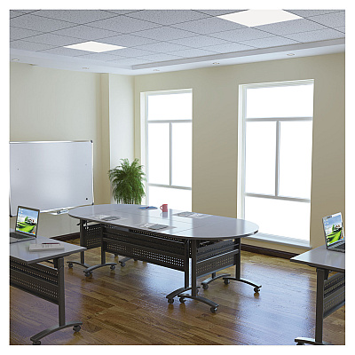 Alera Valencia Flip Training Table Base, Modesty Panel, 57.88w x 19.75d x 28.5h, Black (ALEVA737260BK)