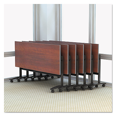 Alera Reversible Laminate Table Top, Rectangular, 59.5w x 23.63,Medium Cherry/Mahogany (ALETT6024CM)