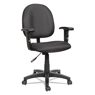 Alera Essentia Series Swivel Task Chair with Adjustable Arms, Supports Up to 275 lb, 17.71" to 22.44" Seat Height, Black (ALEVTA4810)