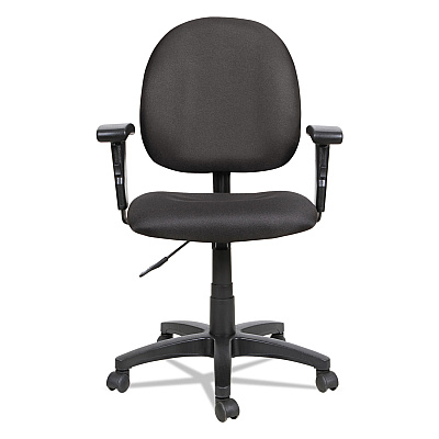 Alera Essentia Series Swivel Task Chair with Adjustable Arms, Supports Up to 275 lb, 17.71" to 22.44" Seat Height, Black (ALEVTA4810)