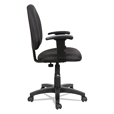 Alera Essentia Series Swivel Task Chair with Adjustable Arms, Supports Up to 275 lb, 17.71" to 22.44" Seat Height, Black (ALEVTA4810)
