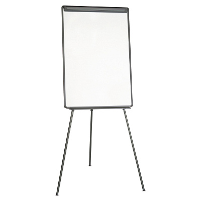 MasterVision Basic Tripod Melamine Presentation Easel, 22.5 x 42, White/Black (BVCEA2300045)