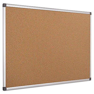 MasterVision Value Cork Bulletin Board with Aluminum Frame, 24 x 36, Tan Surface, Silver Aluminum Frame (BVCCA031170)