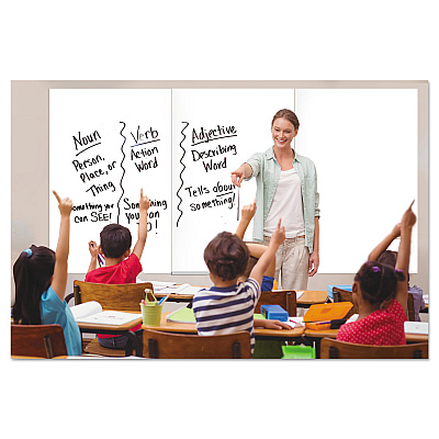 MasterVision Magnetic Dry Erase Tile Board, 38.5 x 58, White Surface (BVCDET8125397)