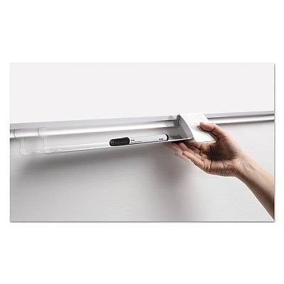 MasterVision Gridded Magnetic Porcelain Dry Erase Planning Board, 1 x 2 Grid, 72 x 48, White Surface, Silver Aluminum Frame (BVCCR1230830)