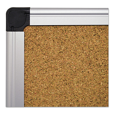 MasterVision Value Cork Bulletin Board with Aluminum Frame, 24 x 36, Tan Surface, Silver Aluminum Frame (BVCCA031170)