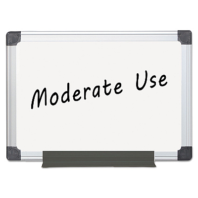 MasterVision Value Melamine Dry Erase Board, 24 x 36, White Surface, Silver Aluminum Frame (BVCMA0312170MV)