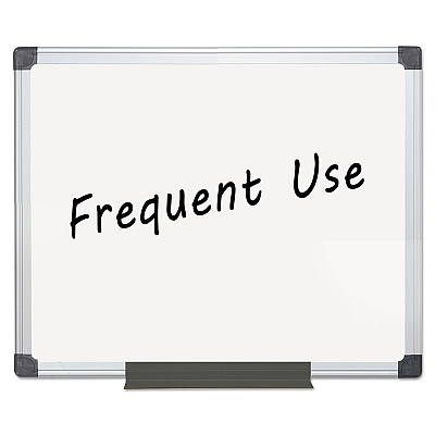 MasterVision Value Lacquered Steel Magnetic Dry Erase Board, 24 x 36, White Surface, Silver Aluminum Frame (BVCMA0307170)