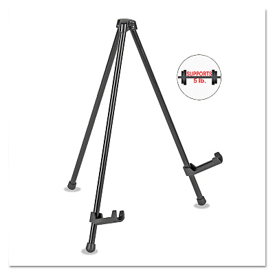 MasterVision Instant Table-Top Easel, 14.25" High, Black (BVCFLX07201MV)
