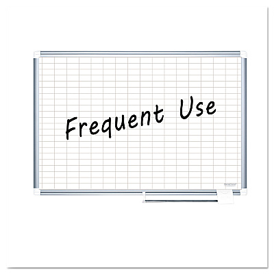 MasterVision Gridded Magnetic Steel Dry Erase Planning Board, 1 x 2 Grid, 36 x 24, White Surface, Silver Aluminum Frame (BVCMA0392830)