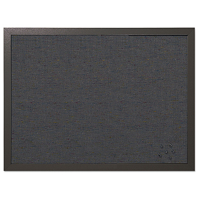 MasterVision Designer Fabric Bulletin Board, 24 x 18, Black Surface, Black MDF Wood Frame (BVCFB0471168)
