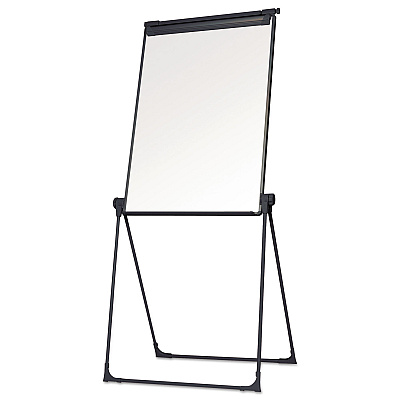MasterVision Folds-to-a-Table Melamine Easel, 28.5 x 37.5, White, Steel/Laminate (BVCEA14000583MV)