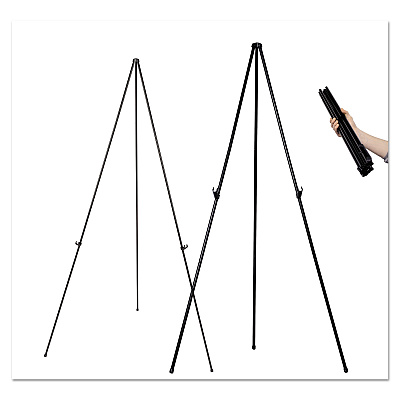 MasterVision Instant Easel, 61.5" High, Black, Steel, Lightweight (BVCFLX04201MV)