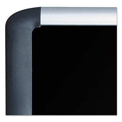 MasterVision Soft-touch Bulletin Board, 48 x 36, Black Fabric Surface, Aluminum/Black Aluminum Frame (BVCMVI050301)