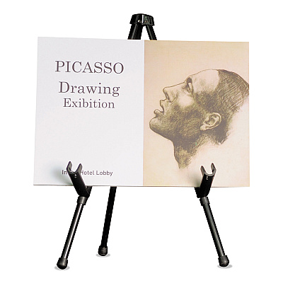 MasterVision Instant Table-Top Easel, 14.25" High, Black (BVCFLX07201MV)