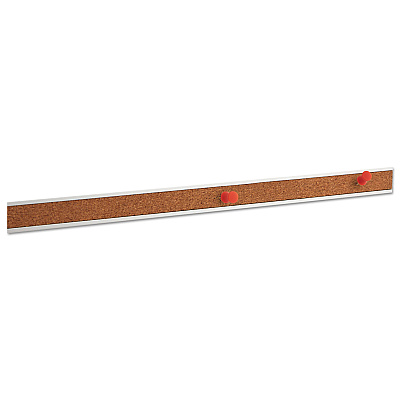 Universal Cork Bulletin Bar, 48 x 1, Brown Surface, Silver Aluminum Frame (UNV43448)