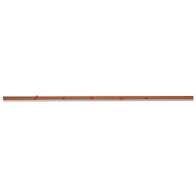 Universal Cork Bulletin Bar, 36 x 1, Brown Surface, Silver Aluminum Frame (UNV43436)