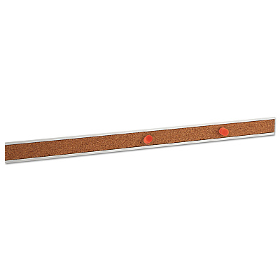 Universal Cork Bulletin Bar, 18 x 1, Brown Surface, Silver Aluminum Frame (UNV43418)