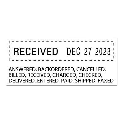 Trodat Rubber 11-Message Dial-A-Phrase Date Stamp, Conventional, 2" x 0.38" (USST2754)
