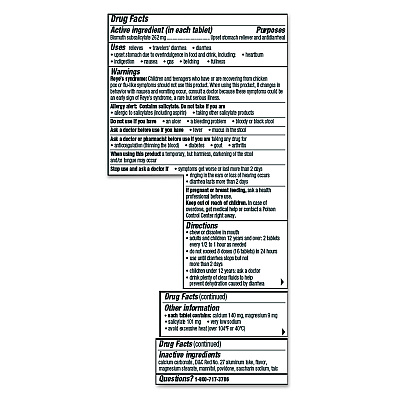 Pepto-Bismol Chewable Tablets, Original Flavor, 30/Box (PGC03977BX)