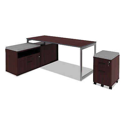 Alera Pedestal File Seat Cushion, 14.88 x 19.13 x 2.13, Tan Quartz (ALEPC1551)