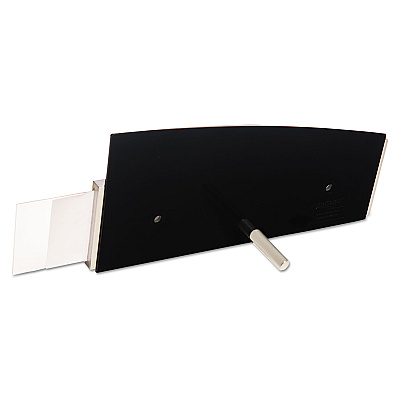 deflecto Interior Image Anti-Glare Sign Holder, Landscape, 8.5 x 2 Insert, Black/Silver (DEF89105)
