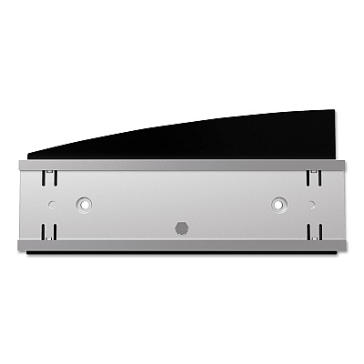 deflecto Interior Image Anti-Glare Sign Holder, Landscape, 8.5 x 2 Insert, Black/Silver (DEF89105)