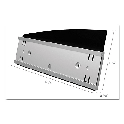 deflecto Interior Image Anti-Glare Sign Holder, Landscape, 8.5 x 2 Insert, Black/Silver (DEF89105)