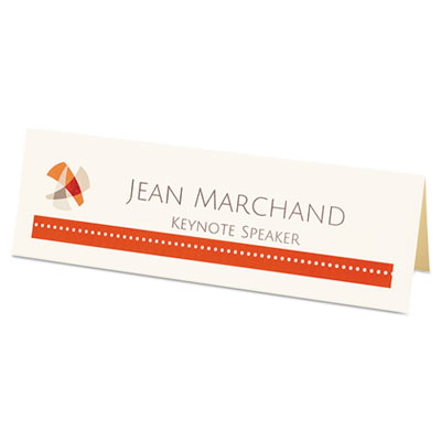 Avery Large Embossed Tent Card, Ivory, 3.5 x 11, 1 Card/Sheet, 50 Sheets/Pack (AVE5915)